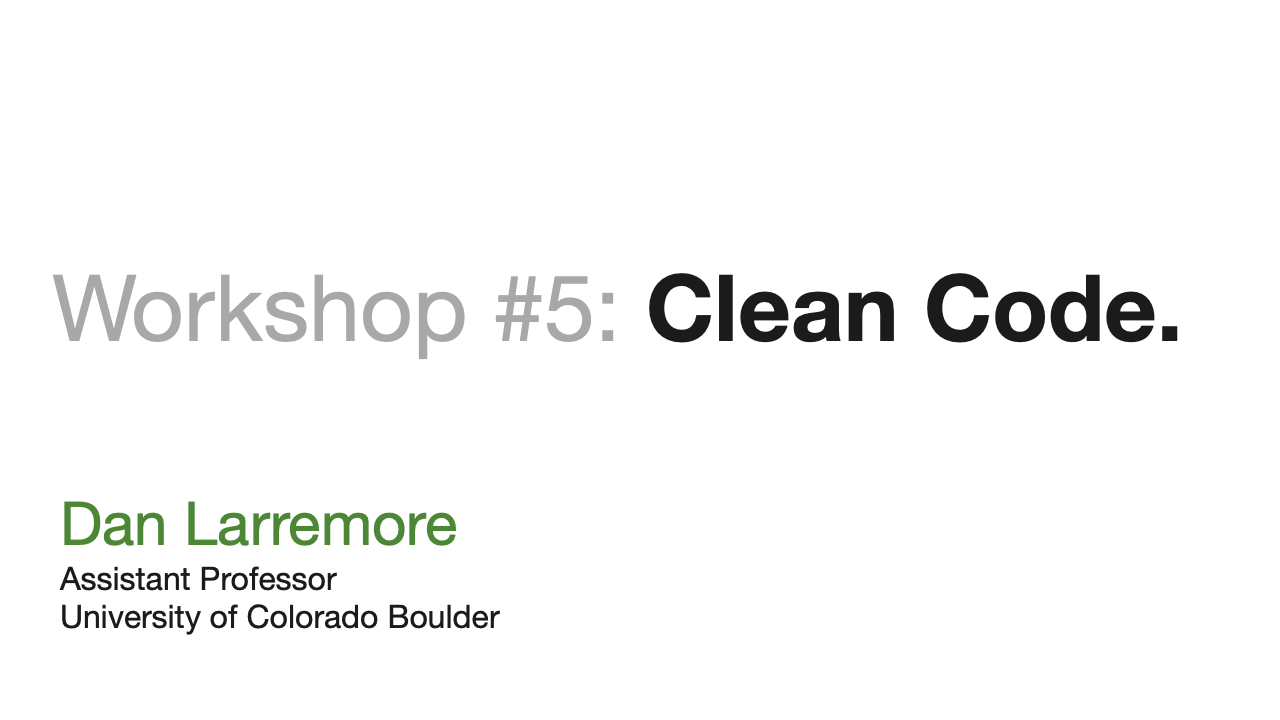 Workshop: Clean Code